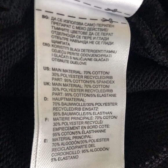 Adidas Trefoil Logo Cotton Sweatshirt Black/White - Picture 10 of 12